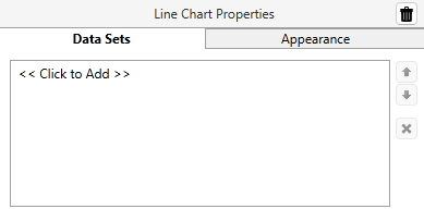 Configure tag queries into selectable data sets to plot on your line chart.