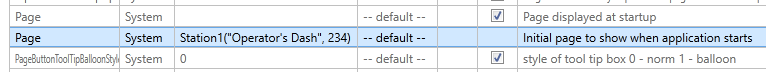 The Page Value can be written as Station1("Operator's dash", 234)